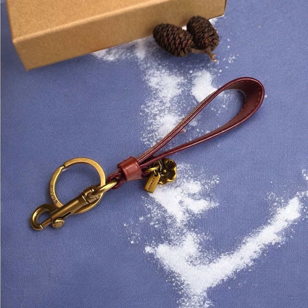 🍃Coach Brown and Gold Key Holder - Picture 5 of 8